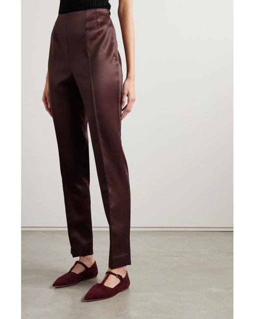 Gabriela Hearst Purple Zipper Tapered Pants