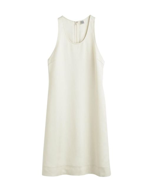Totême White Scoop-Neck Mini Dress