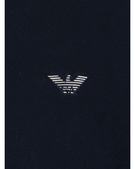 Emporio Armani Blue Logo Embroidery Polo Shirt for men