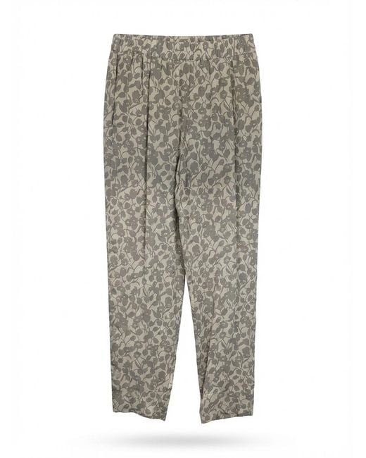 Weekend by Maxmara Gray Flower Casual Pants