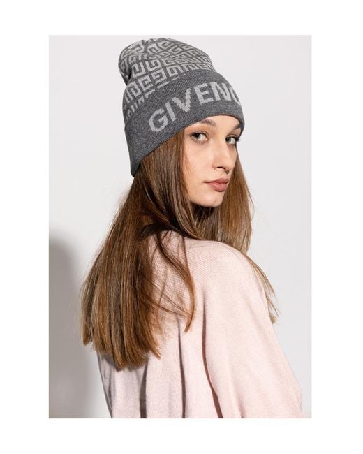 Givenchy Gray Logo Pee Cap Without Brim