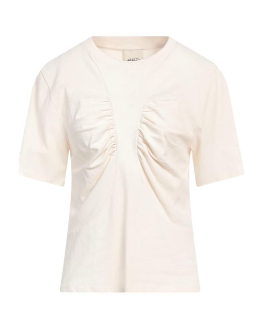 Isabel Marant White Solid Crew Neck Short-Sleeve Tee