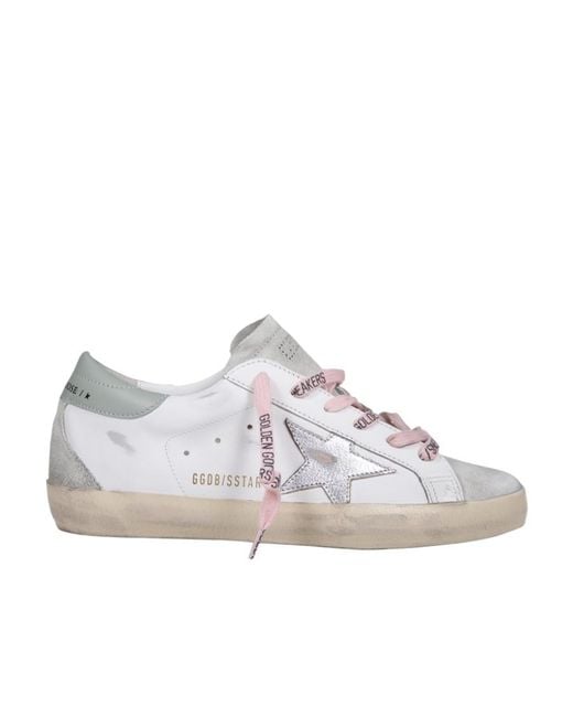 Golden Goose Deluxe Brand White Super-Star Leather Sneakers