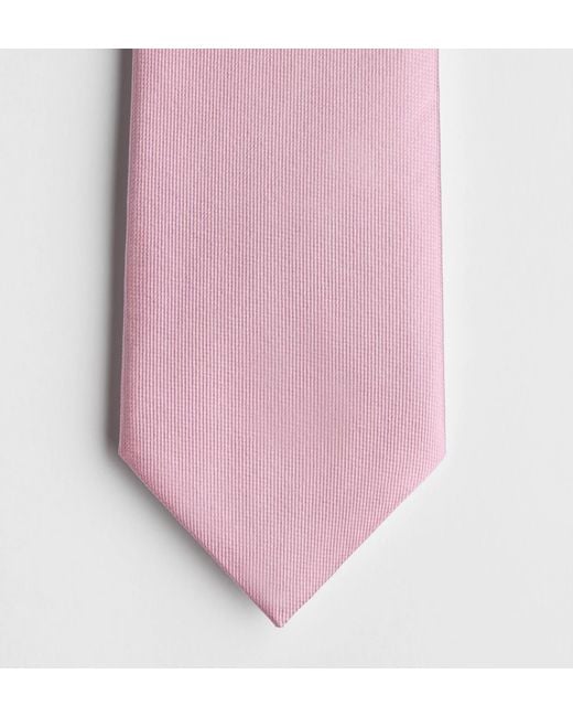 Dior Pink Tie With Stripe for men