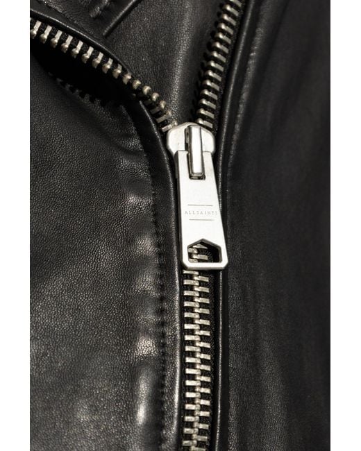 AllSaints Black Classic Biker Jacket