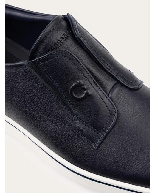 Ferragamo Blue Derby Slip-On for men
