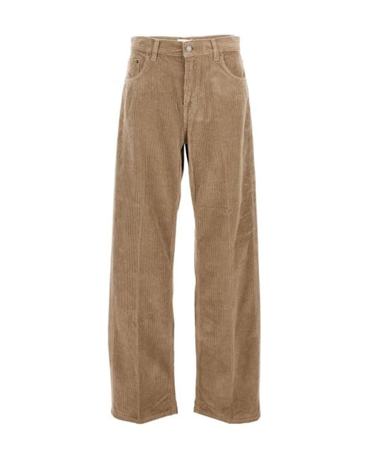 Haikure Natural Corduroy Wide-Leg Pants