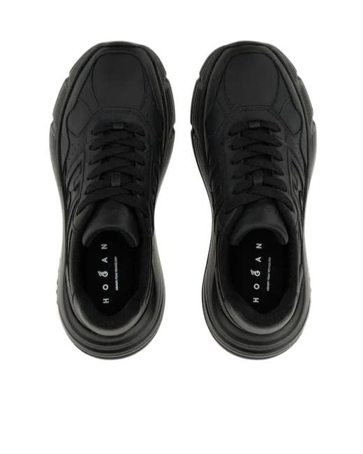 Hogan Black H669 Lace-Up Sneakers
