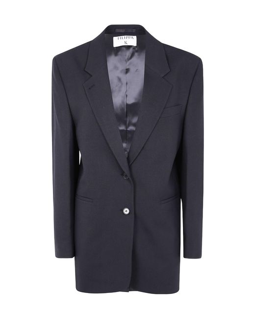 Filippa K Blue Dilon Single-Breasted Blazer