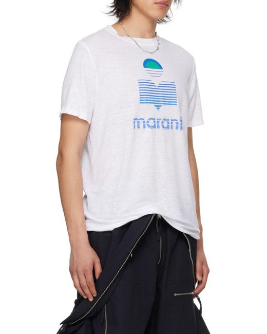 Isabel Marant White Karman Crewneck T-Shirt for men