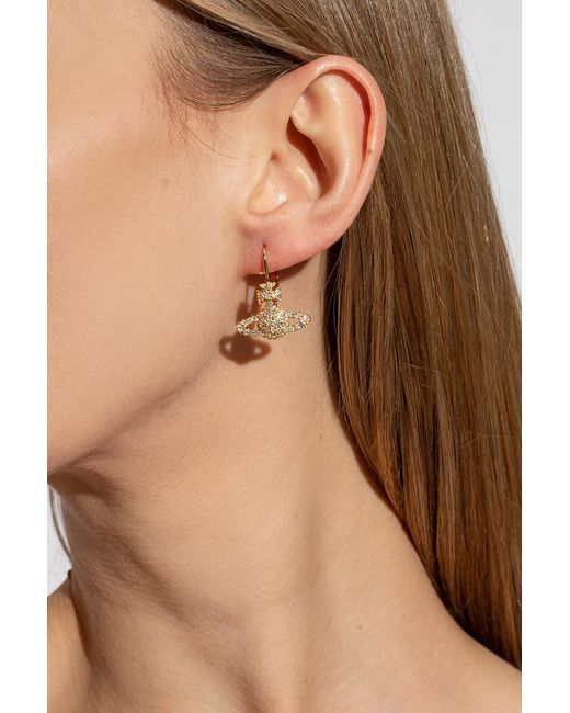 Vivienne Westwood Metallic Orb Plaque Earrings