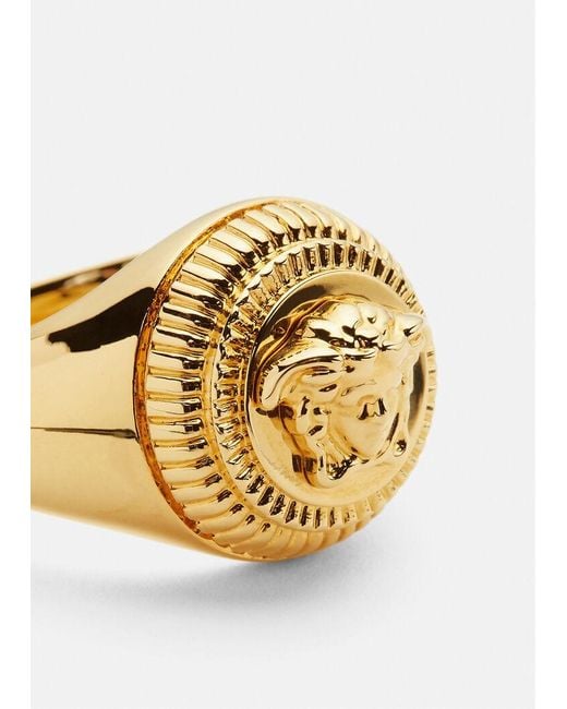 Versace Metallic Medusa Charm Ring