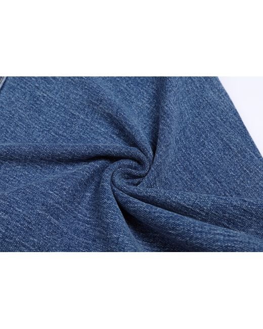 LIU REGALI Blue Long Ribbon Denim Shorts On The Side