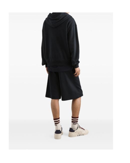 Dolce & Gabbana Black Logo Patch Bermuda Shorts for men