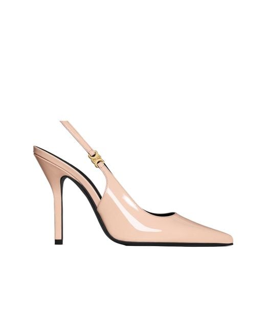 Céline White Judy Triomphe Stiletto Pump