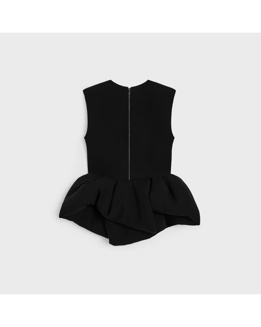 Céline Black Peplum Top