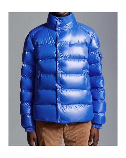 Moncler Blue Lule High-Neck Jacket for men