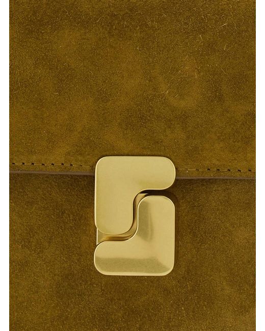 Soeur Green Bell Flap Shoulder Bag