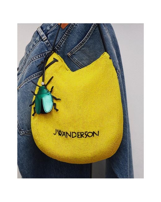 J.W. Anderson Yellow Bulb Bead-Embellished Tote Bag