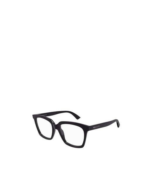 McQueen White Eyewear Square Frame Glasses