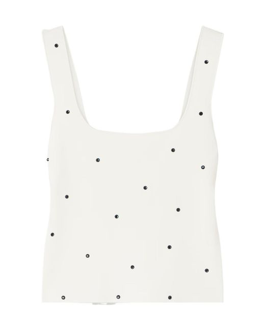 Altuzarra White Wide-Strap Fitted Tank Top