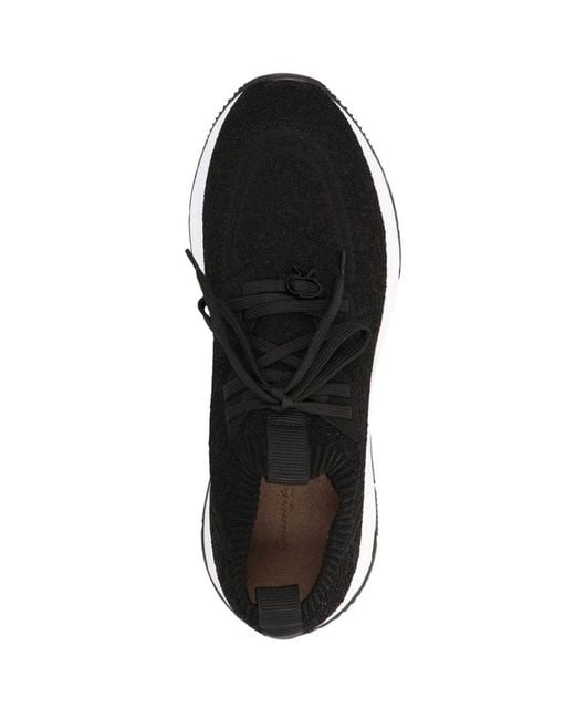 Gianvito Rossi Black Fine-Knit Low-Top Sneakers for men