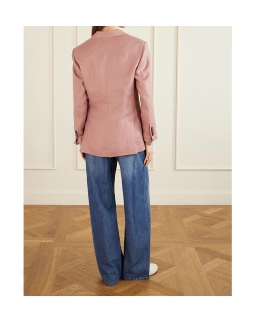 Brunello Cucinelli Pink Long-Sleeved Suit Jacket