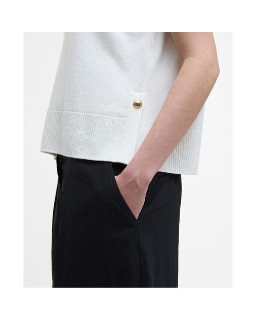 Barbour White Crew Neck Sweater