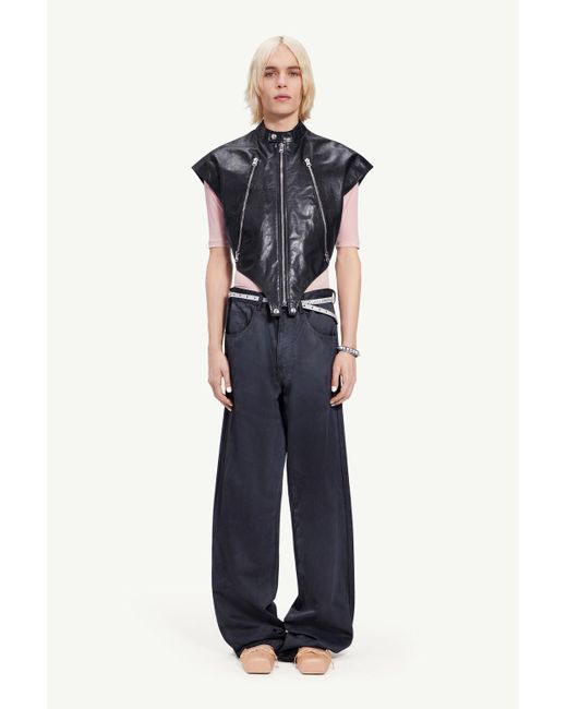 MM6 by Maison Margiela Black Hybrid Gilet