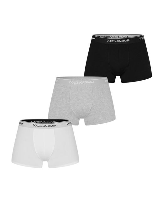 Dolce & Gabbana White 3-Pack Boxers for men