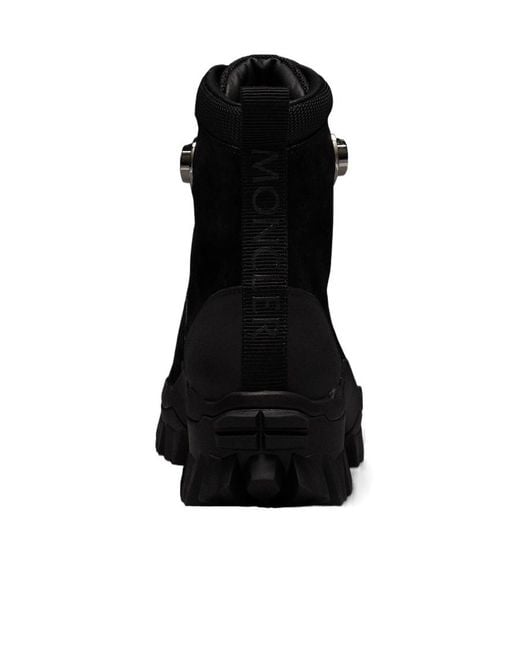 Moncler Black Ridged-Sole Military Boots