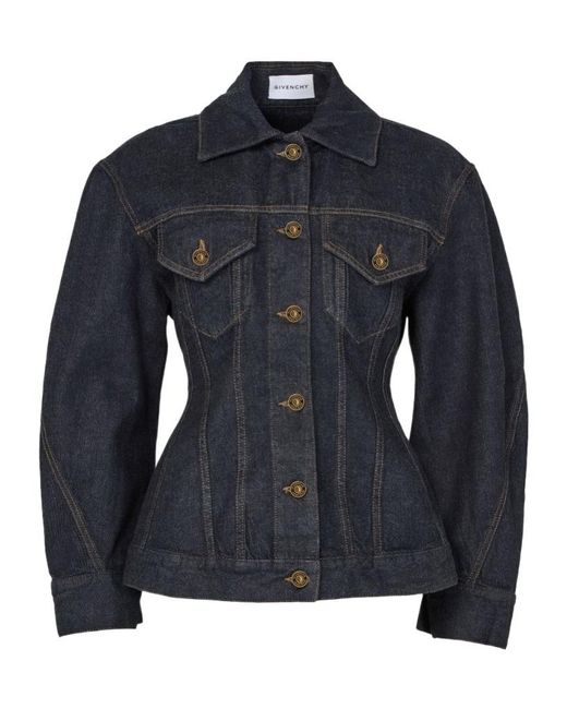 Givenchy Blue Cinched Jacket