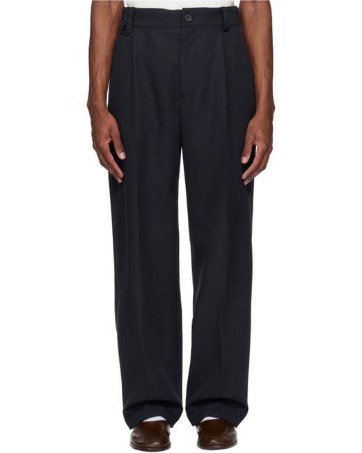Jacquemus Blue Tailored Straight-Leg Pants for men