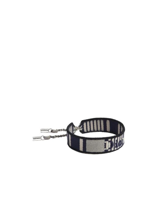 Dior White Iviera Sun Stripes Bracelet for men