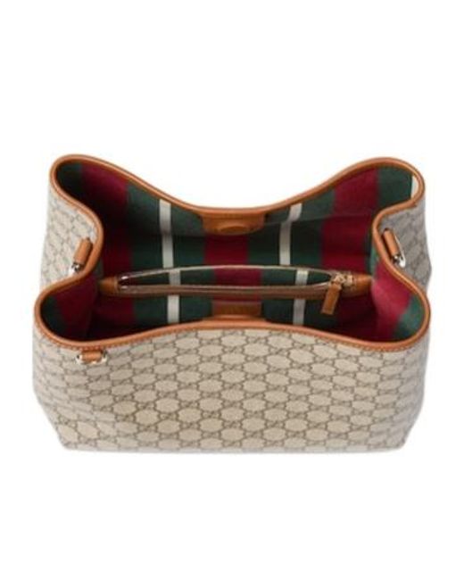 Gucci Natural Gg Emblem Small Shoulder Bag
