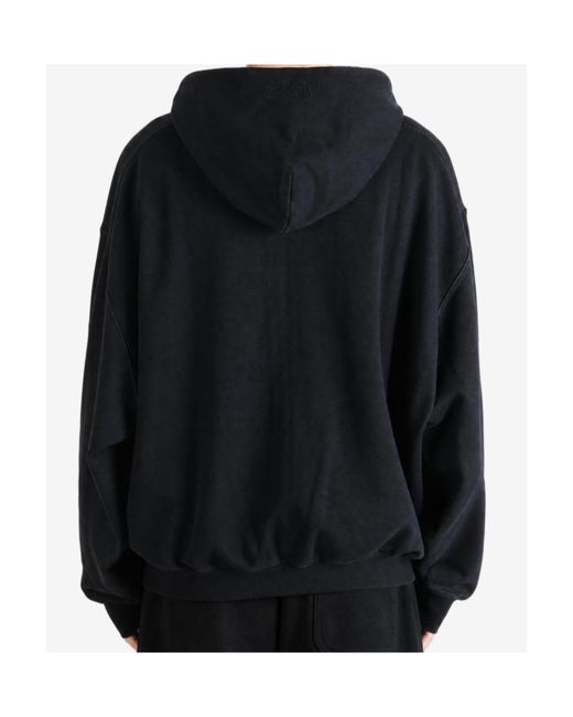 Vetements Blue Long-Sleeved Hooded Sweatshirt for men