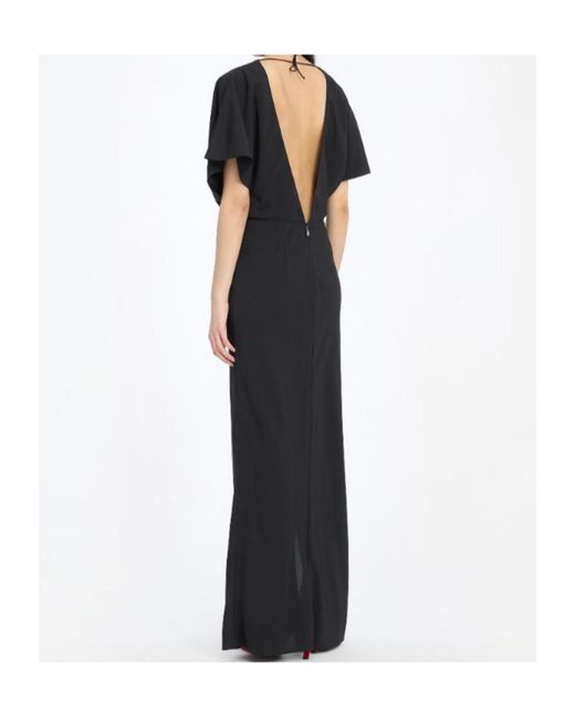 ROTATE BIRGER CHRISTENSEN Black Maxi Slit Dress