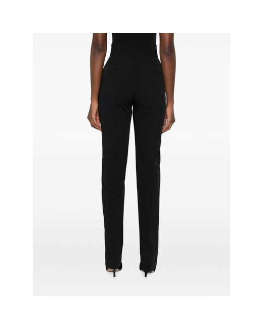 Elisabetta Franchi Black Pressed-Crease Trousers