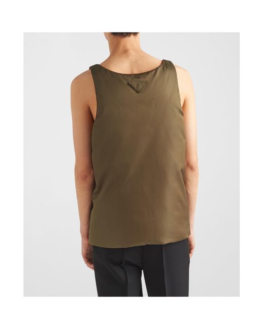 Prada Green Re-Nylon Down Vest for men