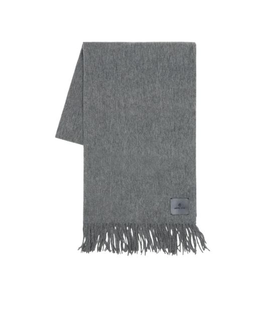 Anine Bing Gray Tassel Wool Scarf