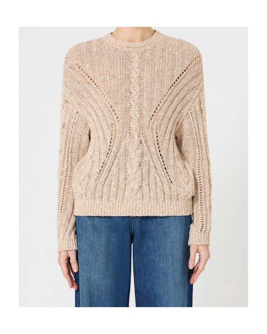 Max Mara Knitted Top Natural