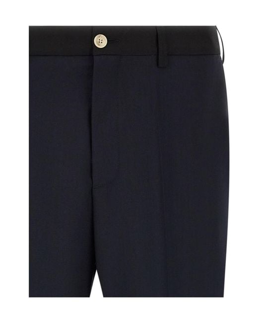 Marni Blue Tropical Straight-Leg Pants for men
