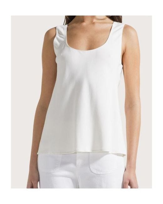 Seventy White Scoop-Neck Top