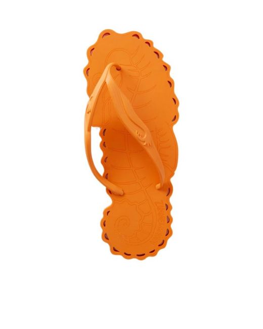 Zimmermann Orange Seafoam Rubber Thong Sandals