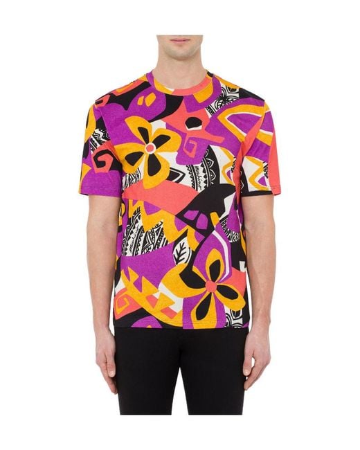 Moschino Pink Geometric Print T-Shirt for men