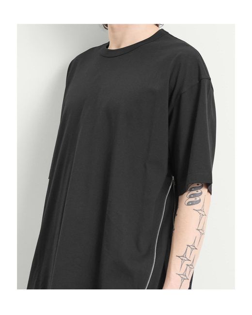 Comme des Garçons Black Comme Des Garçons Shirt Zipper Detail Crew Neck T-Shirt for men