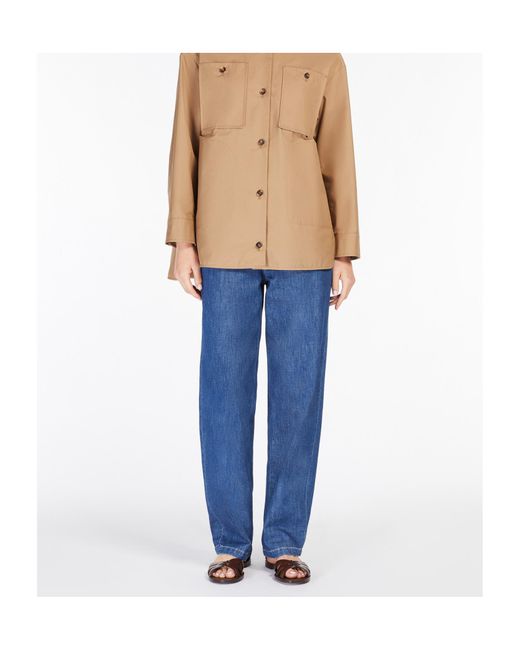 Max Mara Blue Vaqueros De Pernera Recta En Denim