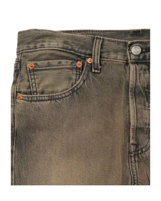 Levi's Gray 501 Original Straight-Leg Jeans for men