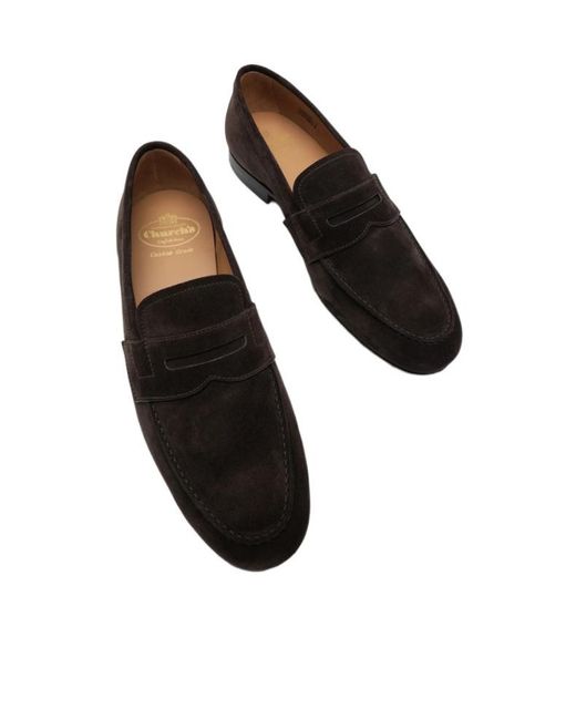 Church's Black Almond Toe Slip-On Loafers for men