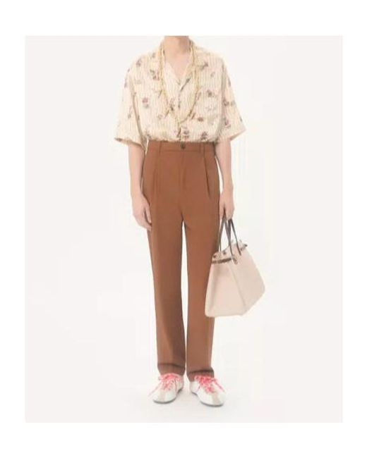 Valentino Natural Floral Printed Bowling Shirt for men